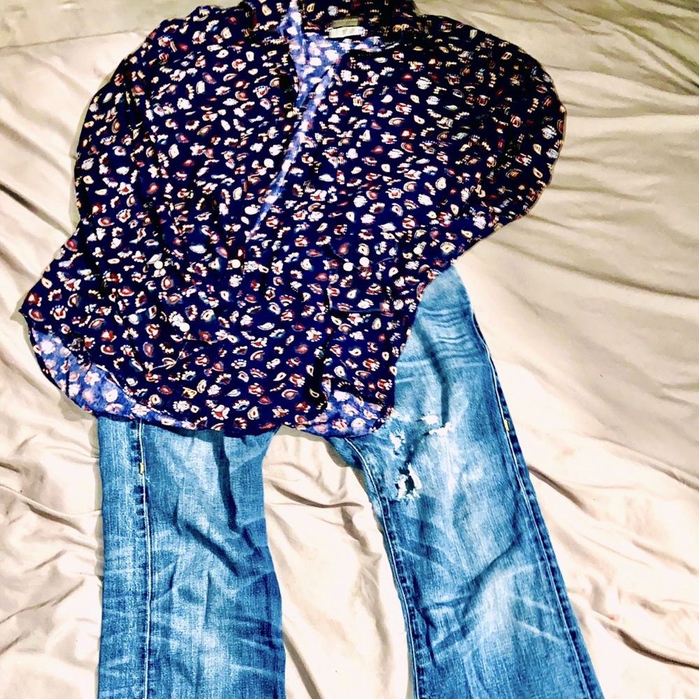 True Religion jeans w/Thomas Dean shirt